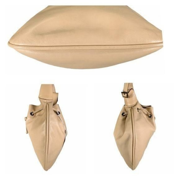 Authentic Gucci Shoulder bag Beige With Dust Leather Used GG Handbag Vintage​ - Picture 4 of 16